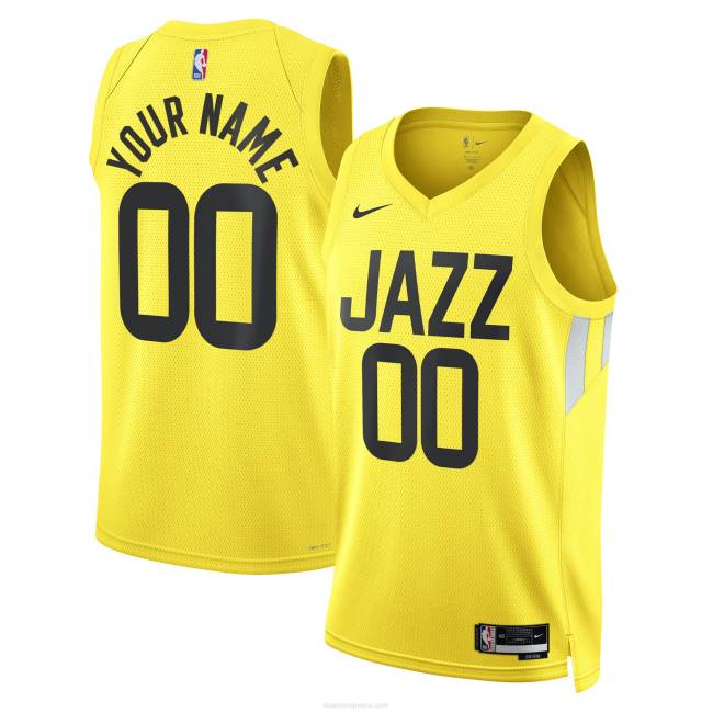NBA N40H5285 utah jazz nike gold custom jersey swingman