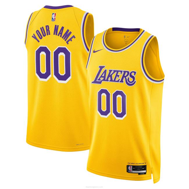 NBA N40H2739 Λος Άντζελες Λέικερς nike gold custom jersey swingman