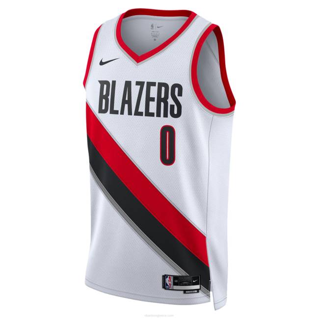 NBA N40H1394 Portland trail blazers damian lillard nike white swingman jersey