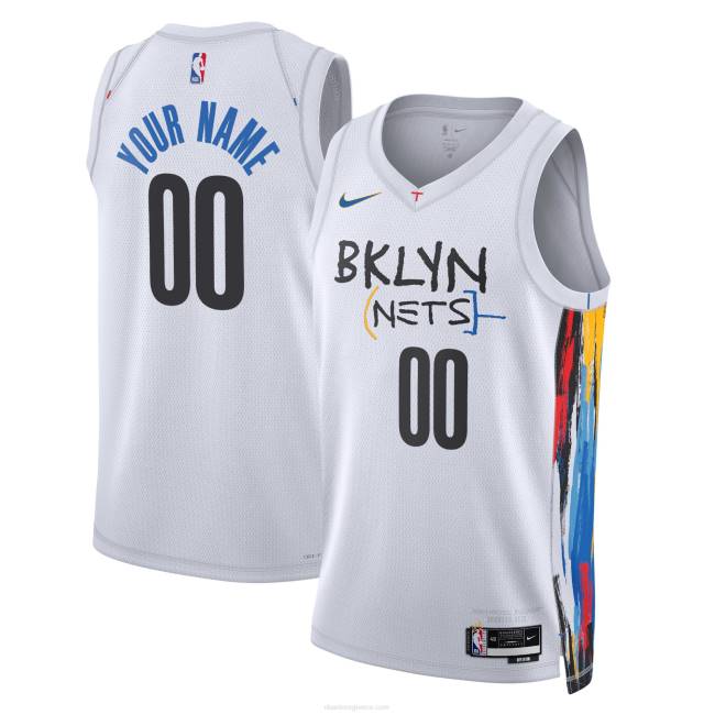 NBA N40H275 Μπρούκλιν δίχτυα nike white swingman custom jersey
