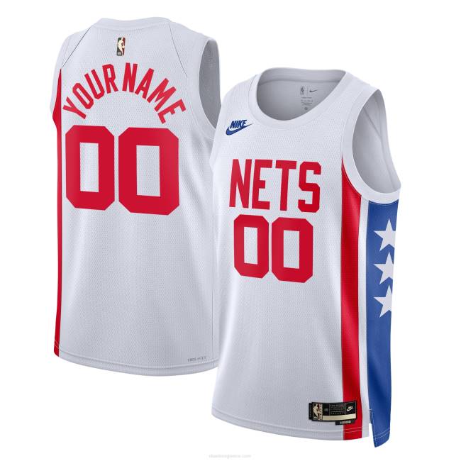 NBA N40H589 Μπρούκλιν νετς nike λευκό custom jersey swingman