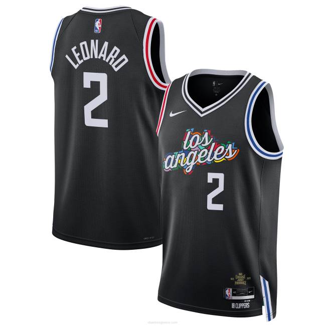 NBA N40H155 la clippers kawhi leonard nike μαύρη φανέλα swingman