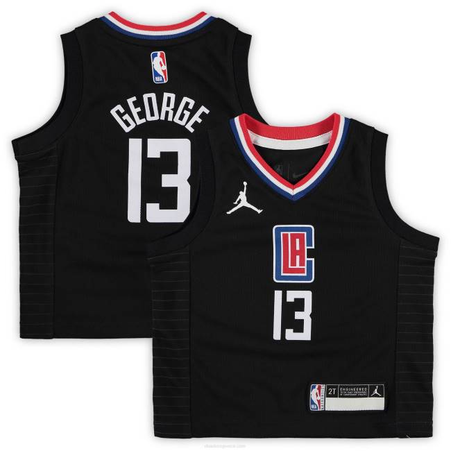 NBA N40H17688 νήπιο la clippers Paul george jordan μάρκας μαύρη φανέλα