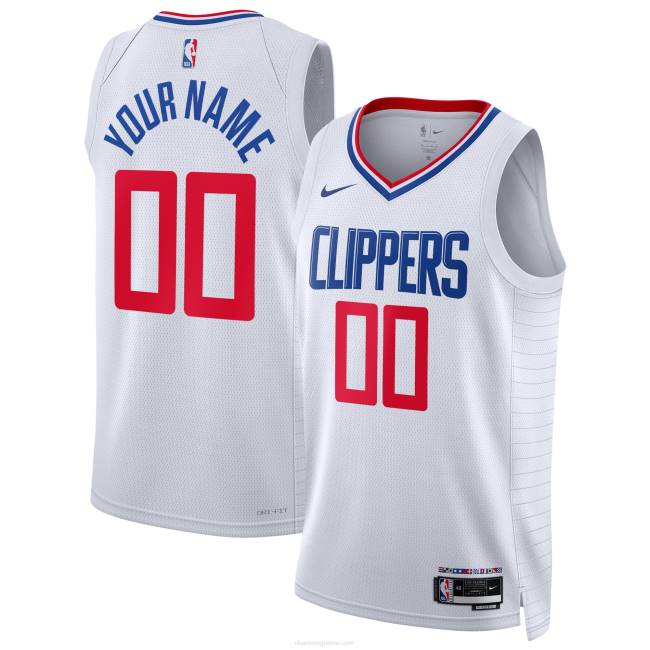 NBA N40H7723 la clippers nike white swingman custom jersey