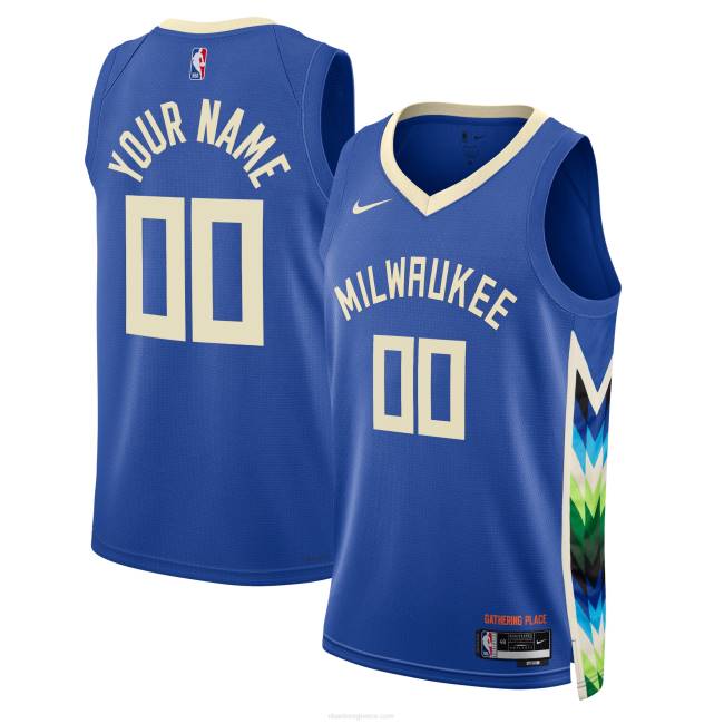NBA N40H1613 Μιλγουόκι μπακς nike royal swingman custom jersey