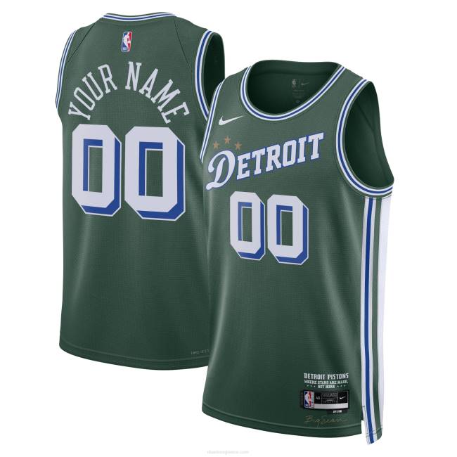 NBA N40H2143 Detroit pistons nike green swingman custom jersey