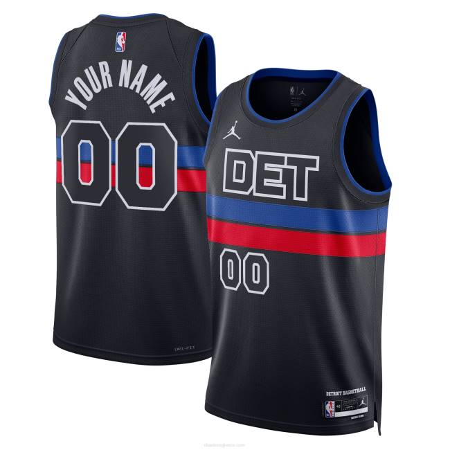 NBA N40H786 detroit pistons jordan brand blue swingman custom jersey