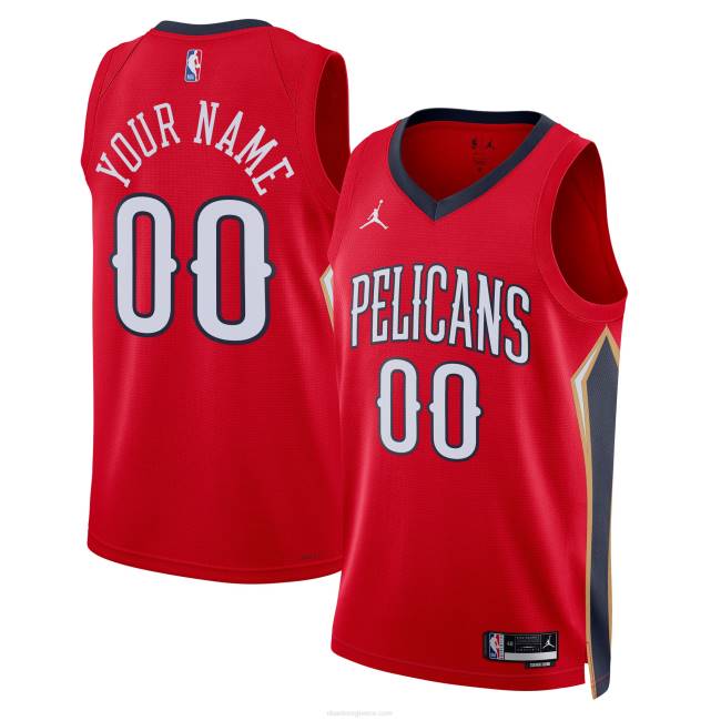 NBA N40H7892 Προσαρμοσμένη φανέλα New Orleans Pelicans jordan κόκκινη swingman