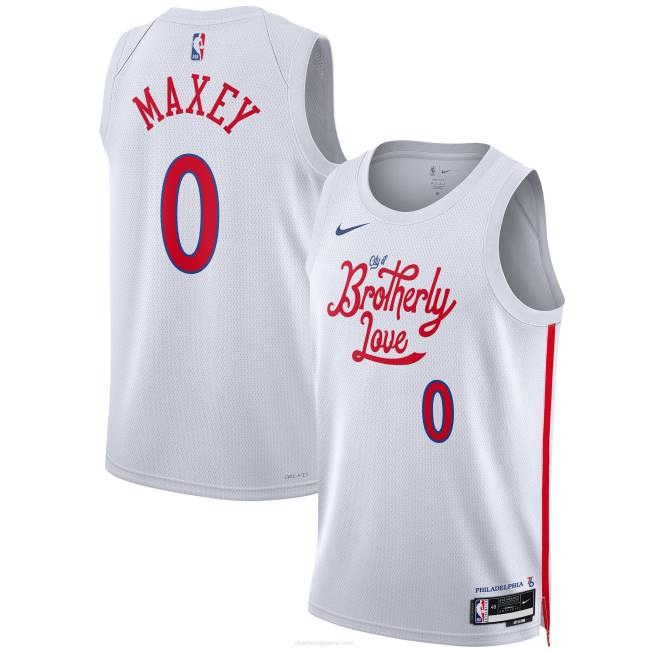 NBA N40H131 philadelphia 76ers ελαστική φανέλα maxey nike λευκή swingman