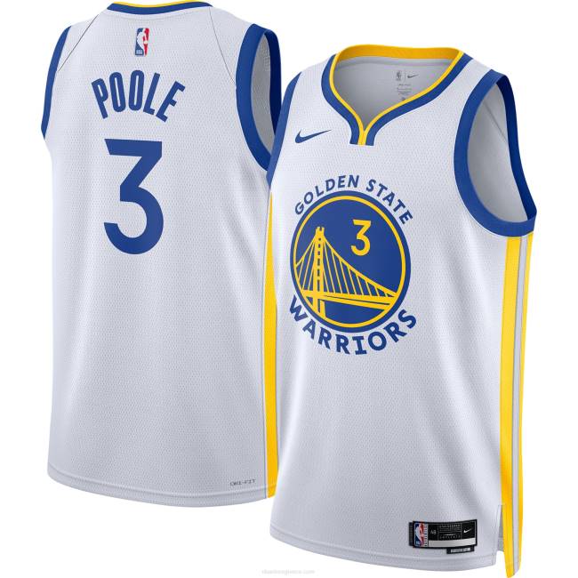 NBA N40H8765 golden state warriors jordan poole nike white swingman jersey