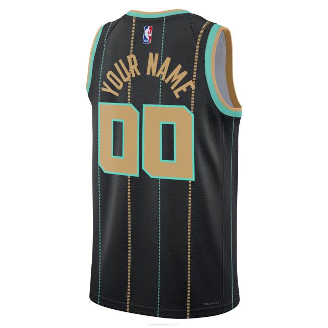 NBA N40H2776 charlotte hornets jordan μάρκας μαύρο swingman custom jersey