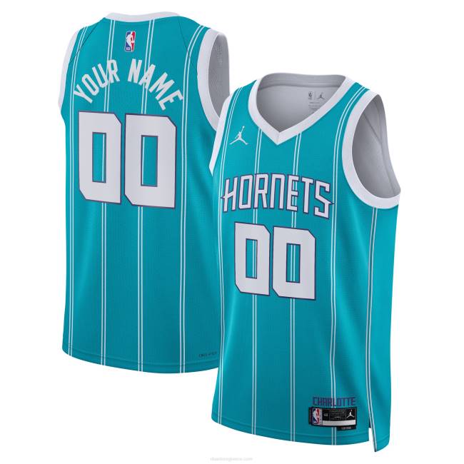 NBA N40H5327 charlotte hornets jordan brand teal swingman custom jersey