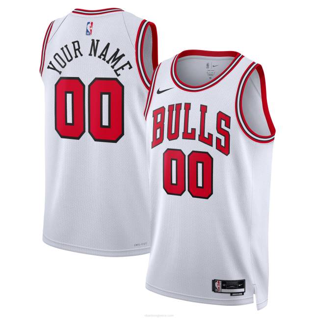 NBA N40H1296 chicago bulls nike white swingman custom jersey
