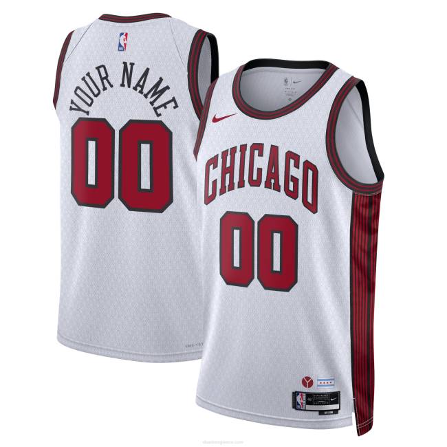 NBA N40H335 chicago bulls nike white swingman custom jersey