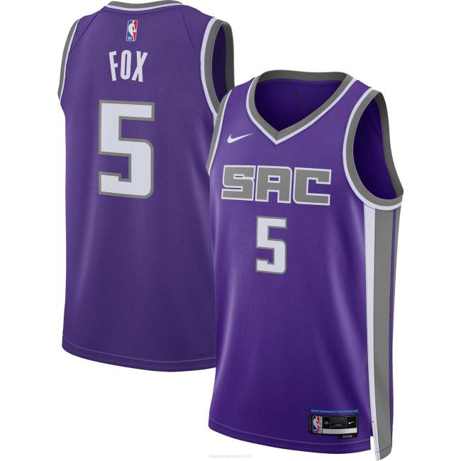 NBA N40H34 Sacramento kings de'aaron fox nike purple swingman jersey