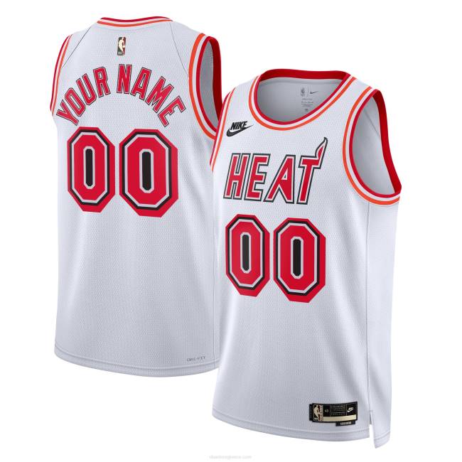 NBA N40H396 Μαϊάμι Heat nike λευκή προσαρμοσμένη φανέλα swingman
