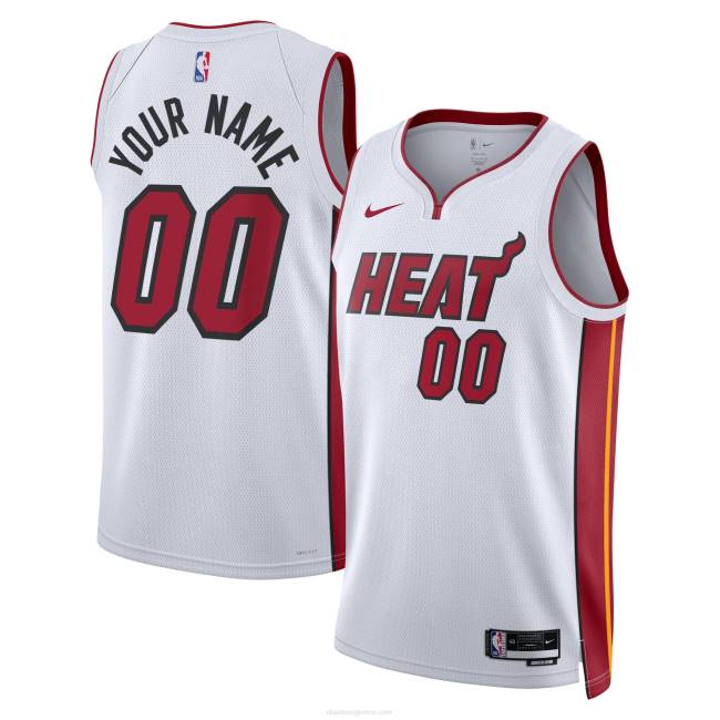 NBA N40H6262 Προσαρμοσμένη φανέλα miami heat nike λευκή swingman