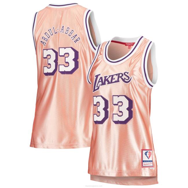 NBA N40H10811 Λος Άντζελες Λέικερς kareem abdul-jabbar pink 75η επέτειος ροζ χρυσό φανέλα swingman 1983