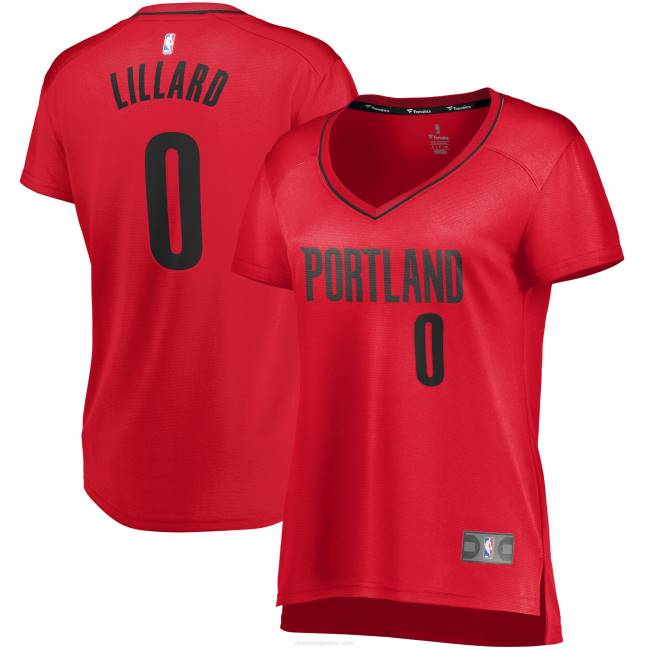 NBA N40H9680 Portland trail blazers damian lillard red fast break φανέλα παίκτη