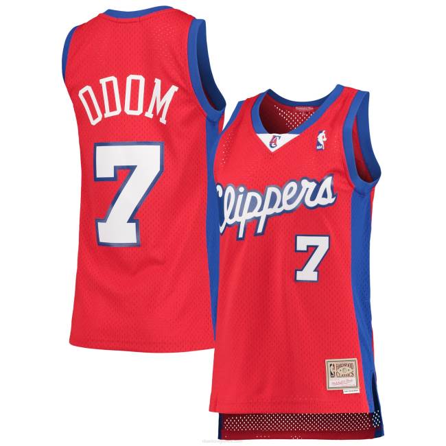 NBA N40H15296 la Clippers Lamar Odom Mitchell & ness κόκκινο σκληρό ξύλο κλασική φανέλα swingman