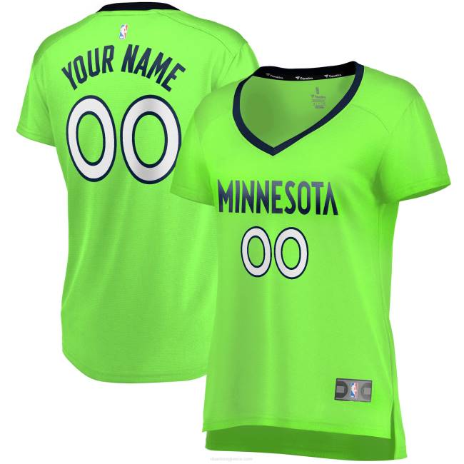 NBA N40H13273 Μινεσότα timberwolves green fast break ρεπλίκα προσαρμοσμένη φανέλα