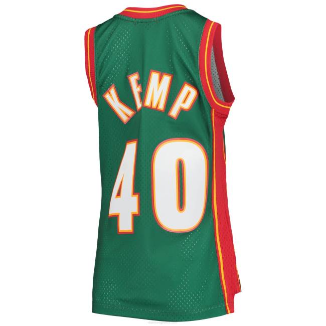 NBA N40H9958 Seattle supersonics Shawn Kemp Mitchell & Nes green hardwood classics swingman jersey