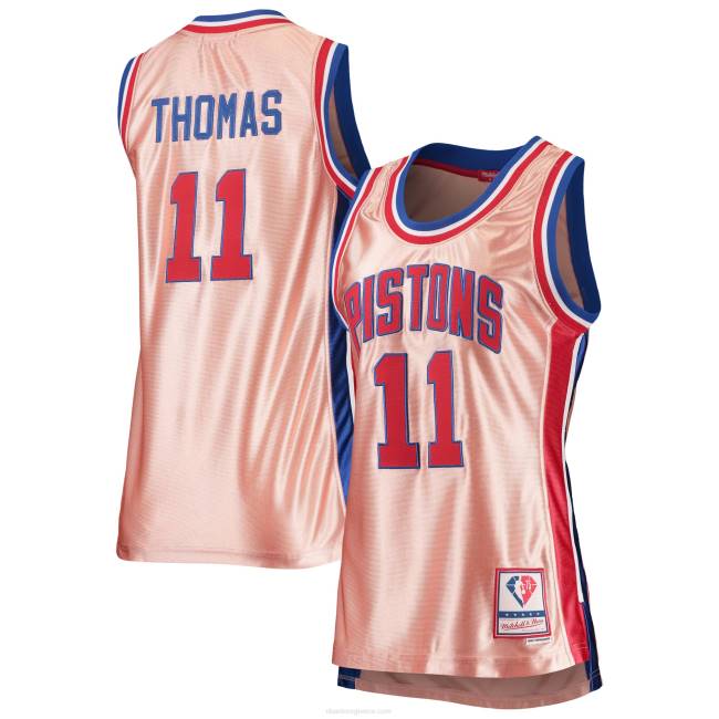 NBA N40H13342 Ντιτρόιτ Πίστονς Isiah thomas Mitchell & ness pink 75η επέτειος ροζ χρυσό φανέλα swingman 1982