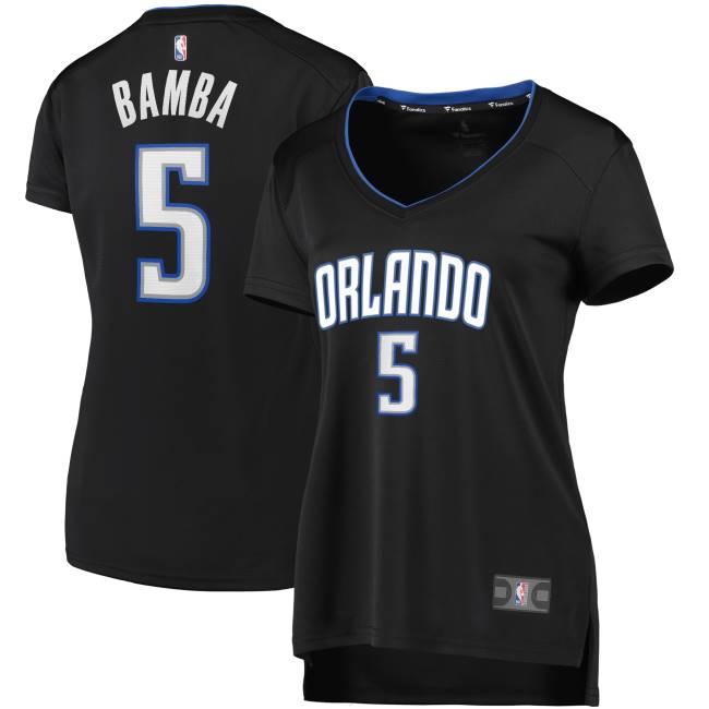 NBA N40H13471 orlando magic mohamed bamba black 2019 φανέλα παικτών με ρεπλίκα fast break