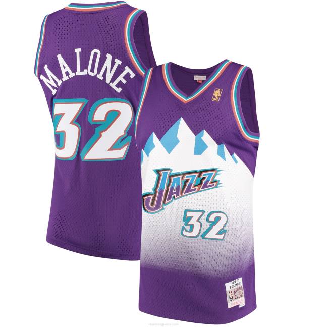 NBA N40H386 Utah jazz Karl Malone Mitchell & ness μωβ κλασική φανέλα swingman