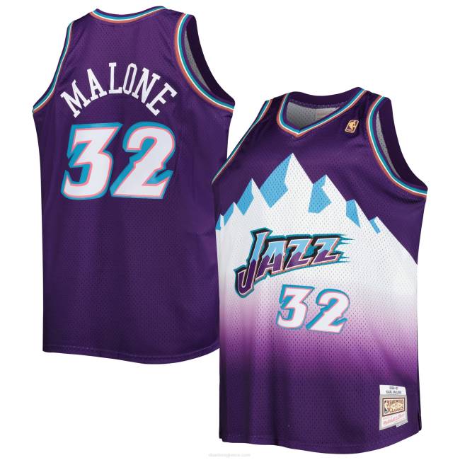 NBA N40H4676 utah jazz karl malone Mitchell & ness μωβ μεγάλη και ψηλή φανέλα κλασικού swingman από σκληρό ξύλο