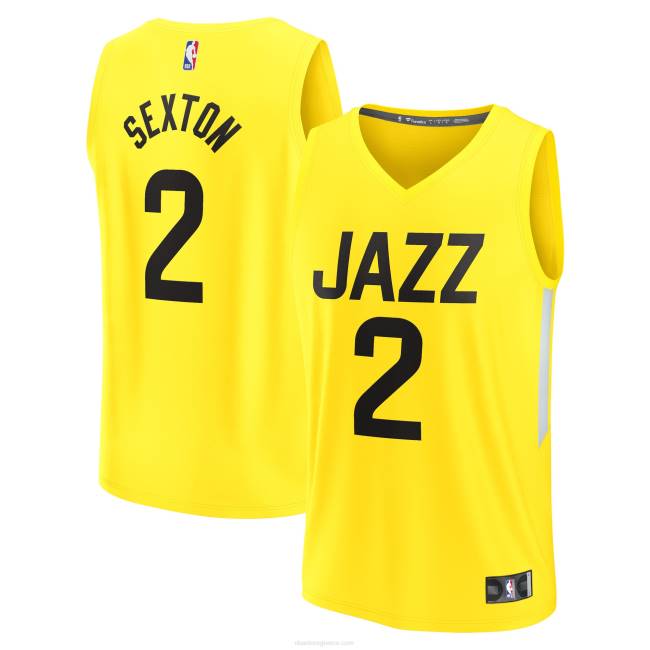 NBA N40H7785 Γιούτα τζαζ Collin sexton gold fast break jersey