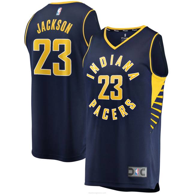 NBA N40H8106 indiana pacers Isaiah jackson navy fast break replica jersey