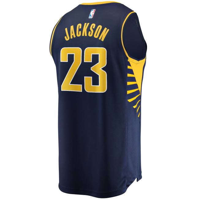 NBA N40H8106 indiana pacers Isaiah jackson navy fast break replica jersey