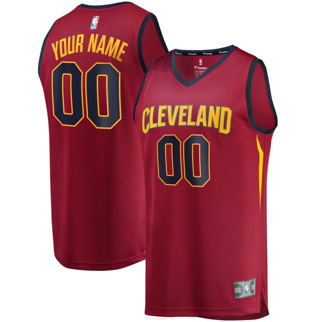 NBA N40H1113 Cleveland Cavaliers wine fast break custom replica jersey