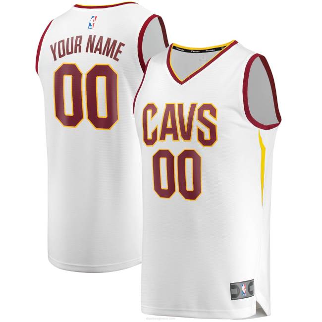 NBA N40H1195 Κλίβελαντ καβαλίερς λευκό fast break custom replica jersey