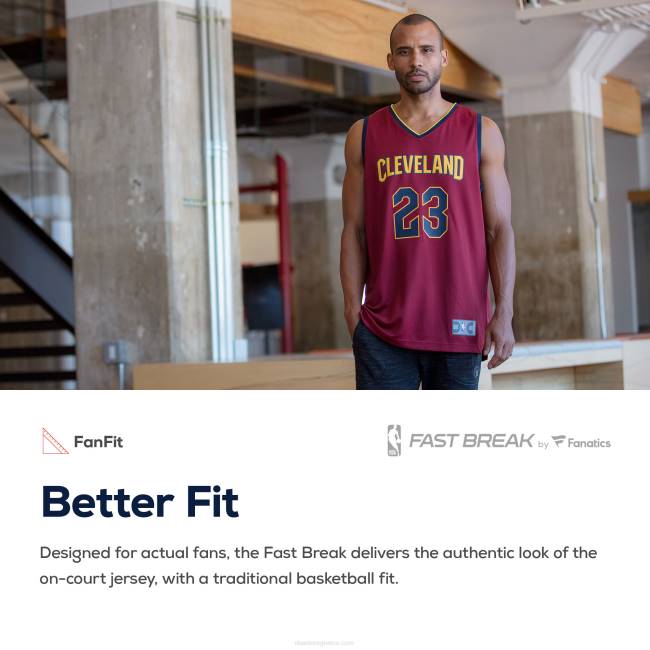 NBA N40H4732 Cleveland Cavaliers maroon τελικοί 2018 με δεσμευμένο fast break custom replica jersey