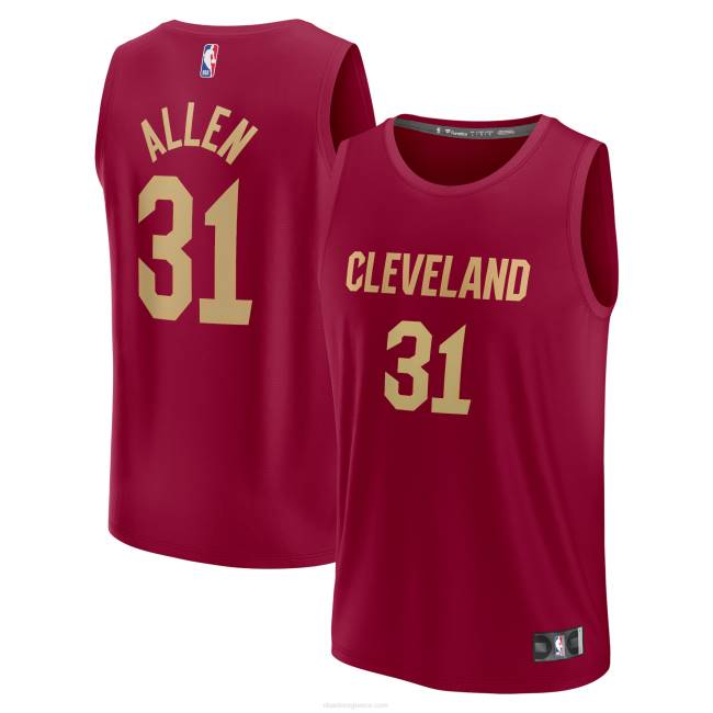 NBA N40H5040 Cleveland Cavaliers jarrett allen wine fast break replica jersey