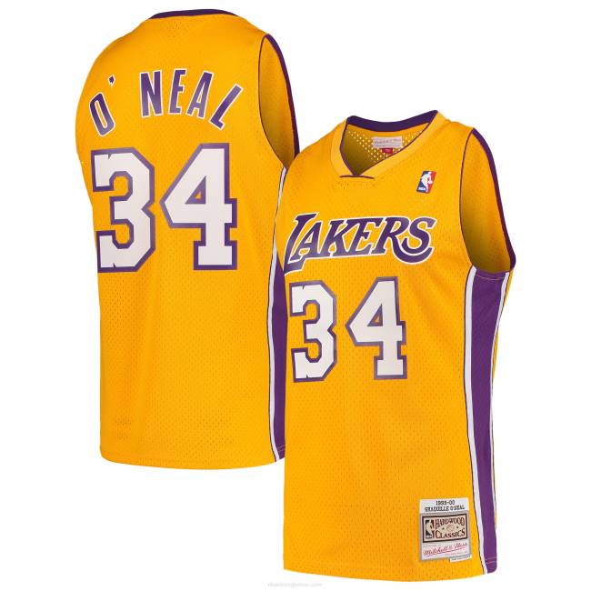 NBA N40H2586 Λος Άντζελες Λέικερς Shaquille O'neal Mitchell & ness χρυσό κλασικό σκληρό ξύλο φανέλα swingman 1999-00