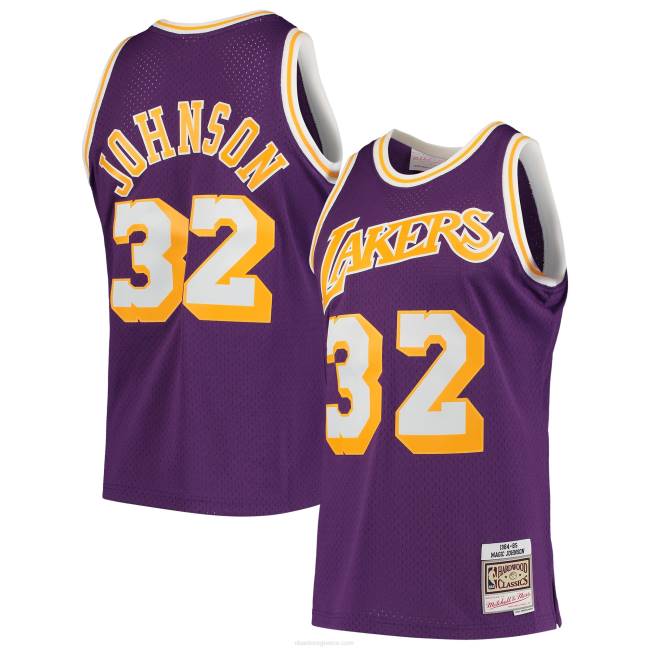 NBA N40H6444 Λος Άντζελες Λέικερς magic johnson purple 1984-85 κλασική φανέλα παίκτη swingman