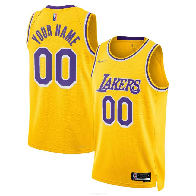 NBA N40H695 Λος Άντζελες Λέικερς nike gold diamond swingman custom jersey