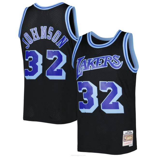 NBA N40H8061 Λος Άντζελες Λέικερς magic johnson black 1984-85 hardwood classics reload 3.0 swingman jersey