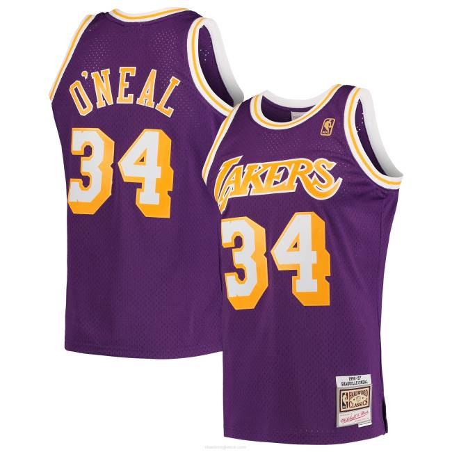 NBA N40H897 Λος Άντζελες Λέικερς Shaquille O'neal Mitchell & ness μωβ κλασική φανέλα swingman από σκληρό ξύλο