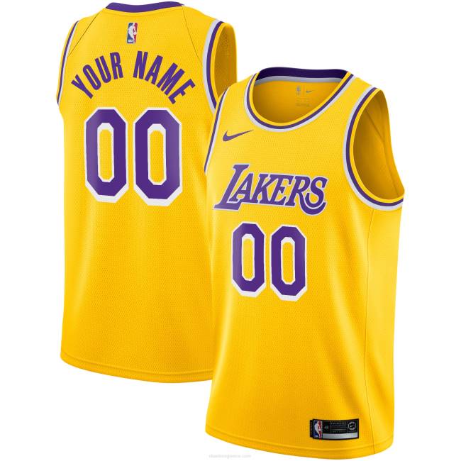 NBA N40H903 Λος Άντζελες Λέικερς nike gold custom jersey swingman
