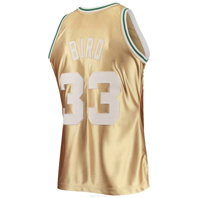 NBA N40H1184 Boston Celtics Larry bird Gold Mitchell & ness 75η επέτειος κλασική φανέλα swingman από σκληρό ξύλο