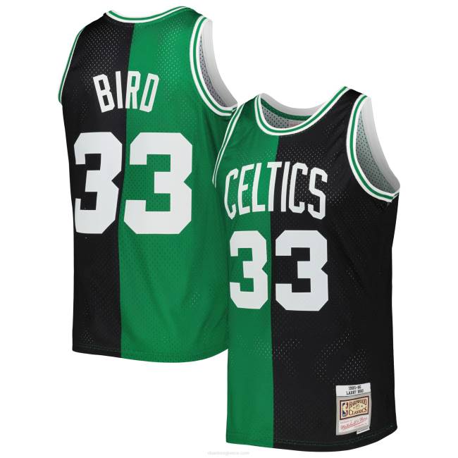 NBA N40H130 Boston Celtics Larry bird Mitchell & ness black/kelly green classics σκληρού ξύλου split swingman jersey