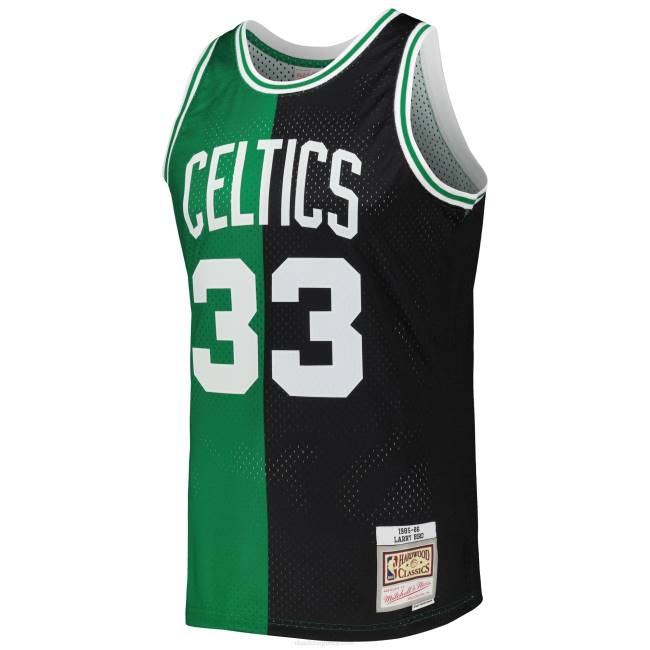 NBA N40H130 Boston Celtics Larry bird Mitchell & ness black/kelly green classics σκληρού ξύλου split swingman jersey