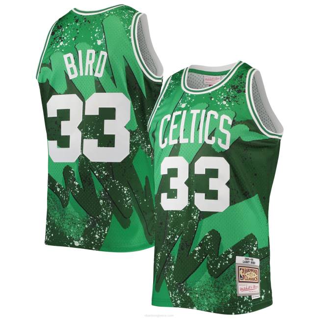 NBA N40H1726 Boston Celtics Larry bird Mitchell & Nes Kelly Green σκληρό ξύλο κλασικά φανέλα swingman