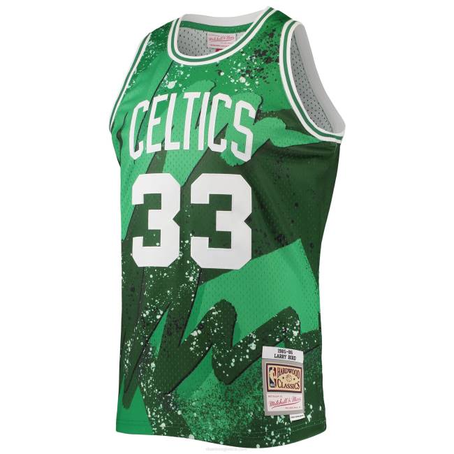 NBA N40H1726 Boston Celtics Larry bird Mitchell & Nes Kelly Green σκληρό ξύλο κλασικά φανέλα swingman