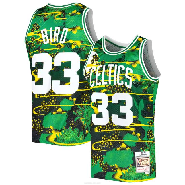 NBA N40H223 Boston Celtics Larry bird Kelly Green σκληρό ξύλο κλασικά σεληνιακή πρωτοχρονιά swingman jersey