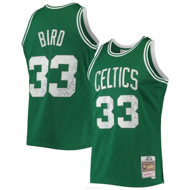 NBA N40H5611 Boston Celtics Larry bird Kelly green hardwood classics 75η επέτειος φανέλα swingman με διαμάντια